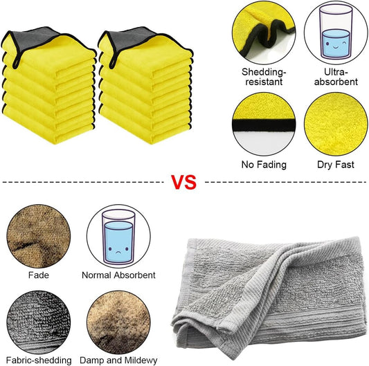 12PCS Car microfiber towels