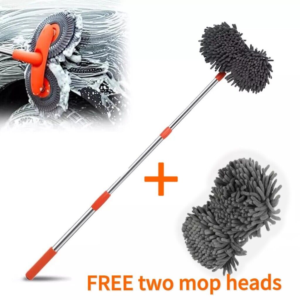 Microfiber Mop Wash Kit Telescopic Car Cleaning Brush