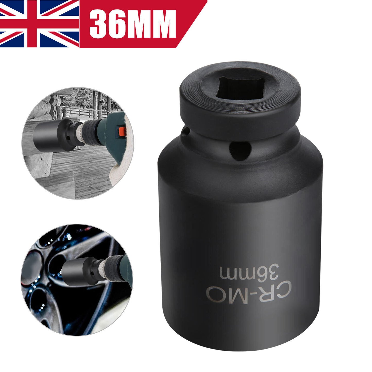 36mm Deep Impact Socket 1 2 Inch Drive 6 Point Hub Nuts Flywheel Tool Car UK